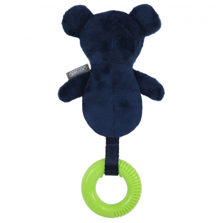 Игрушка для собак JOYSER Puppy Мишка с резиновым кольцом и пищалкой, 21 см