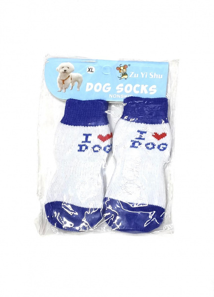 Носки для собак "I LOVE DOG" 4 шт.