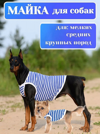 Одежда для собак. Тельняшка-майка для собак